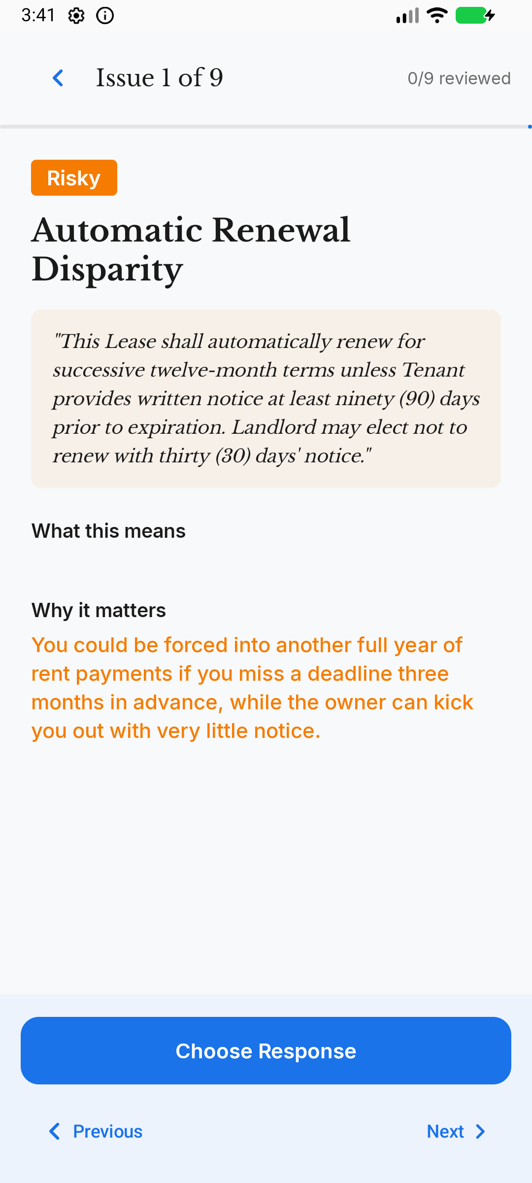 Clause-by-clause review