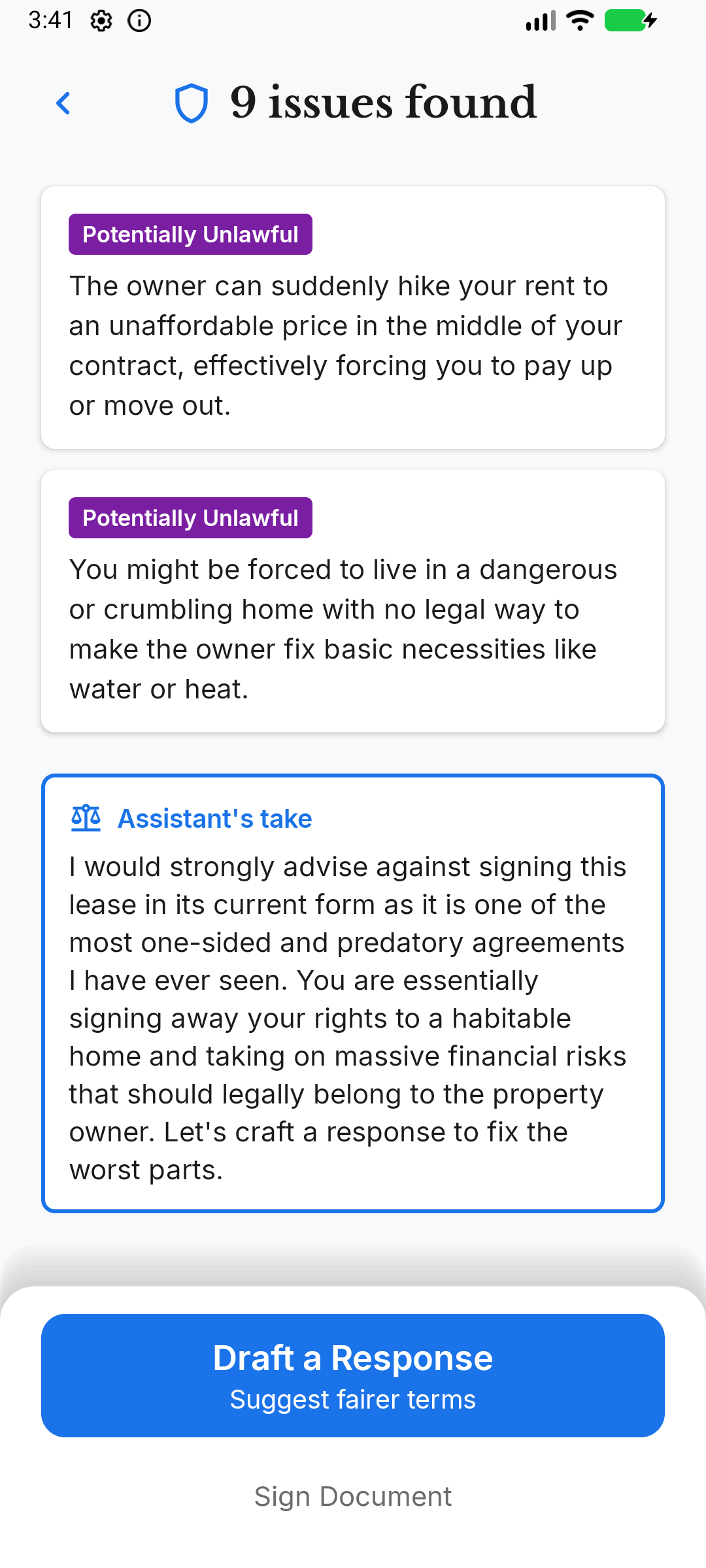 Summary and risk overview